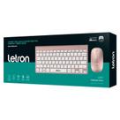 Teclado letron sem fio mouse sem fio shine dourado