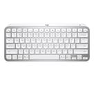 Teclado Logitech MX Keys Mini sem fio iluminado em cinza pálido
