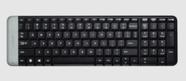 Teclado logitech sem fio wireless preto - compacto