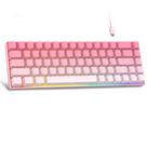 Teclado MageGee MK-BOX 68 teclas RGB com fio e switches vermelhos