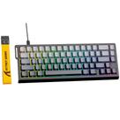 Teclado Magnético Gamer Attack Shark X68 HE, Rapid Trigger, 8000Hz, 0.005mm, 65%, Moonlight, Cinza/Branco - AS-X68HE-MN Teclado Magnético Gamer Attack Shark X68 HE, Rapid Trigger, 8000Hz, 0.005mm, 65%, Moonlight, Cinza/Branco - AS-X68HE-MN