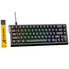 Teclado Magnético Gamer Attack Shark X68 HE, Rapid Trigger, 8000Hz, 0.01mm, 65%, Black, Preto - AS-X68HE-BK Teclado Magnético Gamer Attack Shark X68 HE, Rapid Trigger, 8000Hz, 0.01mm, 65%, Black, Preto - AS-X68HE-BK