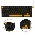 Teclado Mecânico 60% Pcyes Gamer Kuromori Cor Preto Iluminação Led Rainbow Com Switch Outemu Blue Cabo removível USB Com Keycaps Tri color Doubleshot