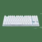 Teclado mecanico a+ plus tech barak branco led white switch blue