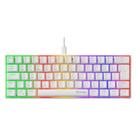 Teclado Mecânico Branco RGB 60% Gamer Switch Brown Jogos TKL Snow Walker v2 Clanm