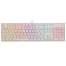 Teclado mecânico brx gamer mw617 107 teclas usb branco c/ rbg