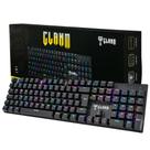 Teclado Mecânico Clanm King 100% P/ Notebook e Pc Gamer Switch Red Com Teclado Numérico e 18 Modos de Iluminação Led Rgb