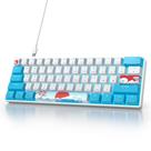 Teclado Mecânico com Fio Ussixchare 60% 61 Teclas Switch Vermelho