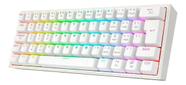 Teclado Mecânico Gamer Branco Rgb Btx Gamer Mw405 Idioma Português Brasil