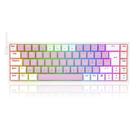 Teclado mecanico gamer castor rgb switch brown redragon k631pw-rgb rosa com branco