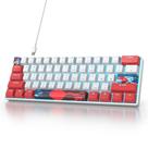Teclado Mecânico Gamer com Fio Ussixchare 61 Teclas Switch Vermelho
