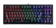 Teclado Mecanico Gamer Compacto com 87 teclas em Luz Led Anti-ghosting em 29 teclas Altamente Resistente