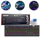 Teclado Mecânico Gamer Eg219 Evolut Loop Usb Switch Blue Rgb