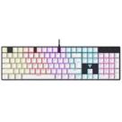 Teclado Mecânico Gamer Force One Avro, Rainbow, Switch Blue, Anti-Ghost, Teclas Milky Branco e Preto