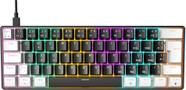 Teclado mecânico gamer gamdias aura gk2 preto e branco switch brown abnt2