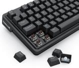 Teclado mecanico gamer gloria preto switch k664-rgb pt-brown