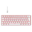 Teclado Mecânico Gamer Hyrax Thunder HCK61, LED Vermelho, Switch Blue, 100% anti-ghosting, ABNT2, Branco - HCK61W-BLUE-LED