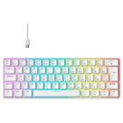 Teclado Mecânico Gamer Hyrax Thunder HCK61, RGB, Switch Blue, 100% anti-ghosting, ABNT2, Branco - HCK61W-BLUE-RGB