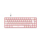 Teclado Mecânico Gamer Hyrax Thunder Pro, Switch Huano Marrom, LED Vermelho, Layout 65%, USB-C, ABNT2, Branco - HCK65W-BROWN-LED