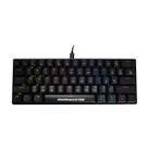 Teclado Mecânico Gamer K-Mex Spectra Fury - ABNT2 - Led - 60% - Switch Blue - Preto KBL888U0001CB0X