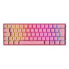 Teclado Mecânico Gamer KBM! GAMING TG600, Rosa, 60% e ABNT2, RGB, Switch Gateron Red - KGTG600RSVR