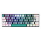 Teclado Mecânico Gamer Machenike K500-B61, RGB Switch Red, HotSwap, C/Fio, PT-BR, Cinza e Branco