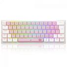 Teclado Mecânico Gamer Redragon Anivia, RGB, Low-Profile, Switch Brown, ABNT2, Rosa/Branco