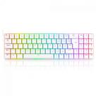 Teclado Mecânico Gamer Redragon Ashe Lunar White, RGB, Low-Profile, Switch Red, ABNT2, Branco