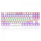 Teclado Mecânico Gamer Redragon Daksa, Rainbow, Switch Brown Removíveis, ABNT2, White/Pink