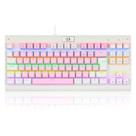 Teclado Mecânico Gamer Redragon Dark Avenger, Rainbow, Switch Brown, ABNT2, TKL, Rosa e Branco