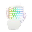 Teclado Mecânico Gamer Redragon Ditix RGB One-Hand Switch Azul Branco - K601W-RGB-BLUE