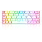 Teclado Mecânico Gamer Redragon Draconic RGB Switch Brown ABNT2 Branco Rosa K530WP-RGB-PRO PT-BROWN