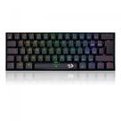 Teclado Mecânico Gamer Redragon Fizz Pro RGB Switch Marrom 60% ABNT2 Preto - K616-RGB-B