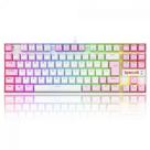 Teclado Mecânico Gamer Redragon Kumara, Switch Blue, RGB, ABNT2, White/Pink