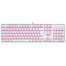 Teclado Mecânico Gamer Redragon Mitra K551W, LED, Switch Redragon MK2 Red, ABNT2, Branco - K551W (RED)