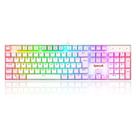 Teclado Mecânico Gamer Redragon Mitra, RGB, Switch Blue, ABNT2, Branco e Rosa