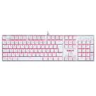 Teclado Mecânico Gamer Redragon Mitra Single Color Branco Switch Vermelho