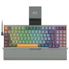 Teclado Mecânico Gamer Redragon Olaf, RGB Chroma Mk.II, Switch Marrom, À prova de Poeira, ABNT2, Preto e Cinza