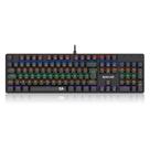 Teclado Mecânico Gamer Redragon Valheim Rainbow Switch Blue USB ABNT2 Full Size Black K608R PT BLUE