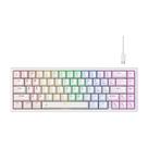 Teclado Mecânico Gamer Rise Mode GM1 Pro White, ARGB, Mini (65%), Switch Outemu Vermelho, USB-C, Branco - RM-TCM-GM1P-WRED