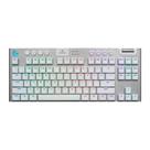Teclado Mecânico Gamer Sem Fio Logitech G915 X Lightspeed, Design TKL RGB Lightsync, USB ou Bluetooth e Switch GL Tactile, Branco - 920-012732