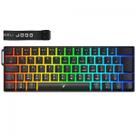 Teclado Mecânico Gamer SuperFrame Player Pro RGB Compacto Switch Red USB ABNT2 Com Alça Preto SFKBPPRD60BRUAB