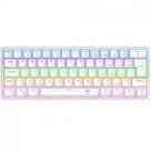 Teclado Mecânico Gamer T-Dagger Arena Pro, Rainbow, Wireless/Bluetooth, Switch Brown, 60%, ABNT2, Branco