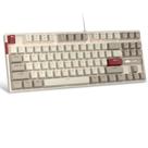 Teclado mecânico para jogos MageGee 75% TKL Retro branco/cinza