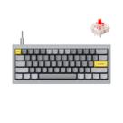 Teclado mecânico personalizado com fio Keychron Q4 QMK/VIA cinza