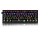 Teclado Mecânico Redragon Fizz Rainbow Usb Tipo C Preto Switch Azul K617-r-b Pt-blue Teclado Mecânico Redragon Fizz Rainbow Usb Tipo C Preto Switch Azul K617-r-b Pt-blue