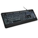 Teclado Mecânico Retroiluminado KOPJIPPOM - Impressão Grande - USB com Fio - Preto
