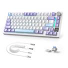 Teclado Mecânico Sem Fio A.JAZZ X820Ultra com Tela RGB e Botão Giratório