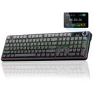 Teclado mecânico sem fio AULA F108 PRO com tela e botão