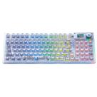 Teclado mecânico sem fio AULA F98 Pro com teclas transparentes